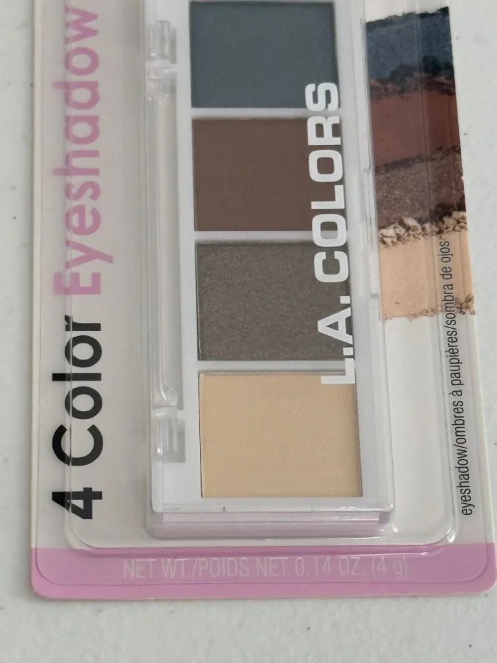 L.A. Colors 4 Color Eyeshadow Palette Tailored C62127 New